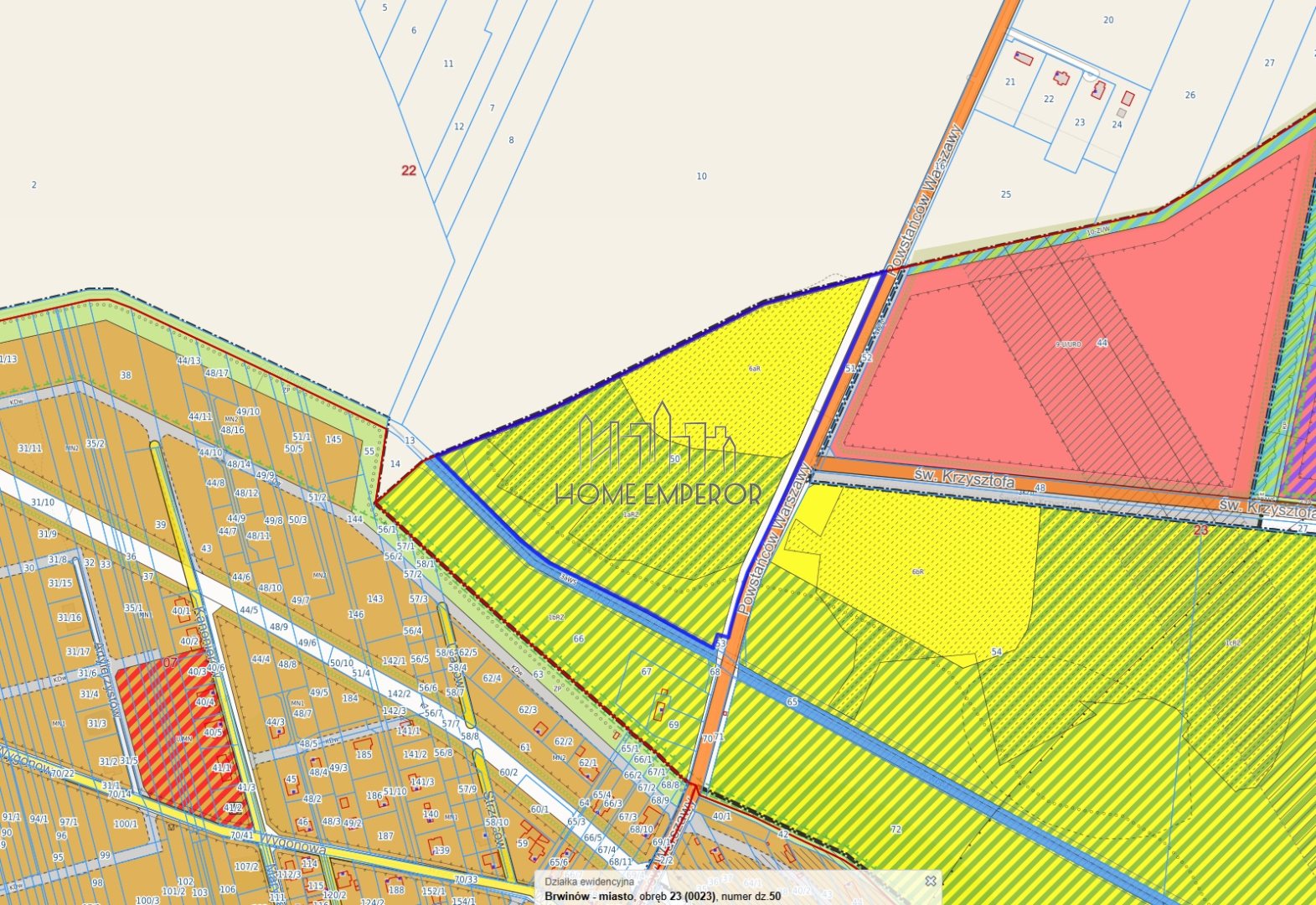 Działka rolna 6,86 ha, Brwinów