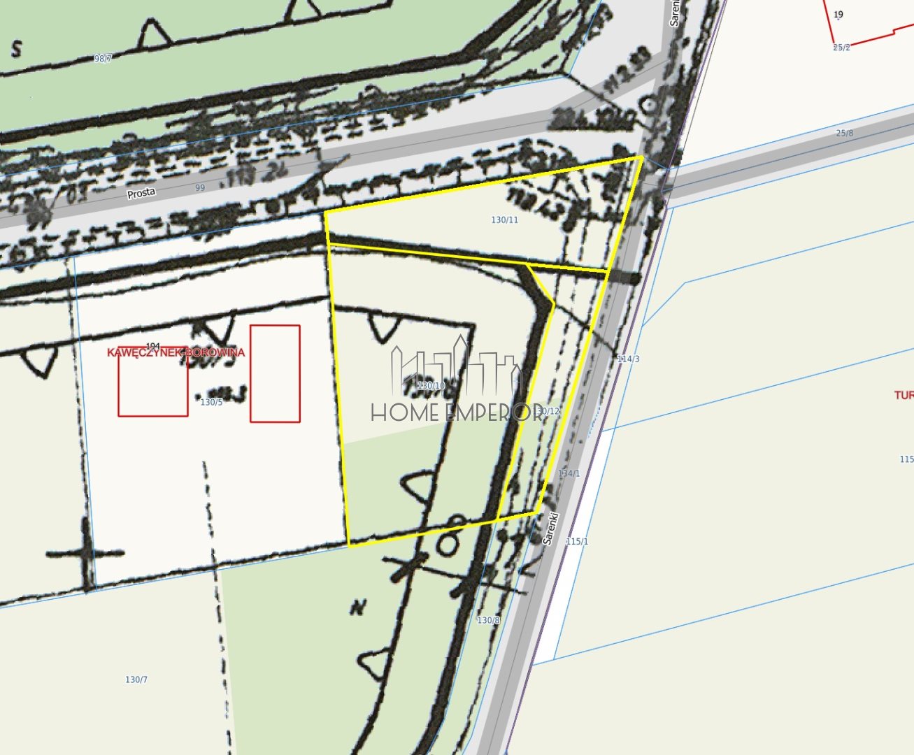 Działka budowlana i inwestycyjna 1 500 m², Kawęczynek