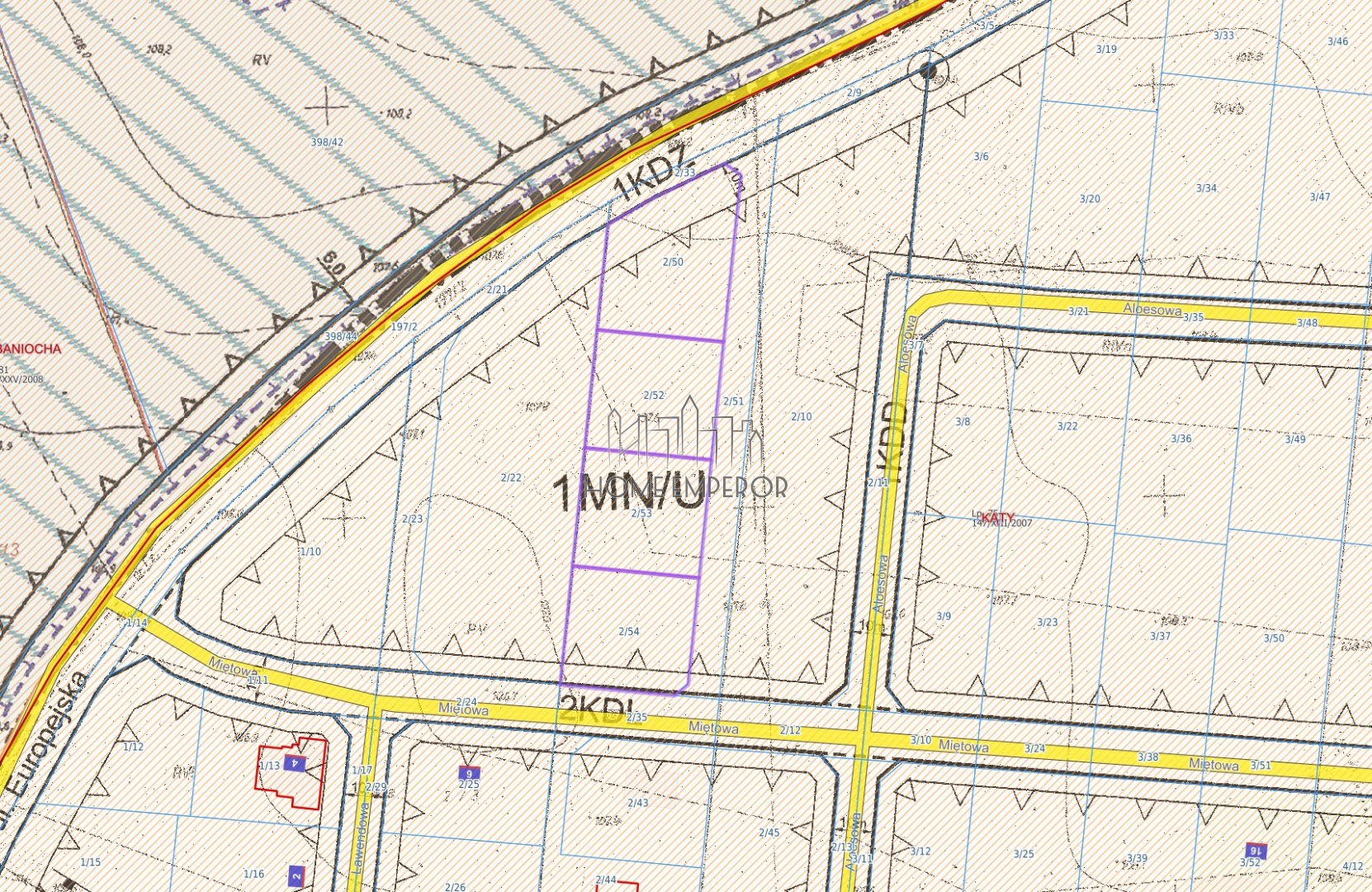 Działka budowlana 900 m², Kąty