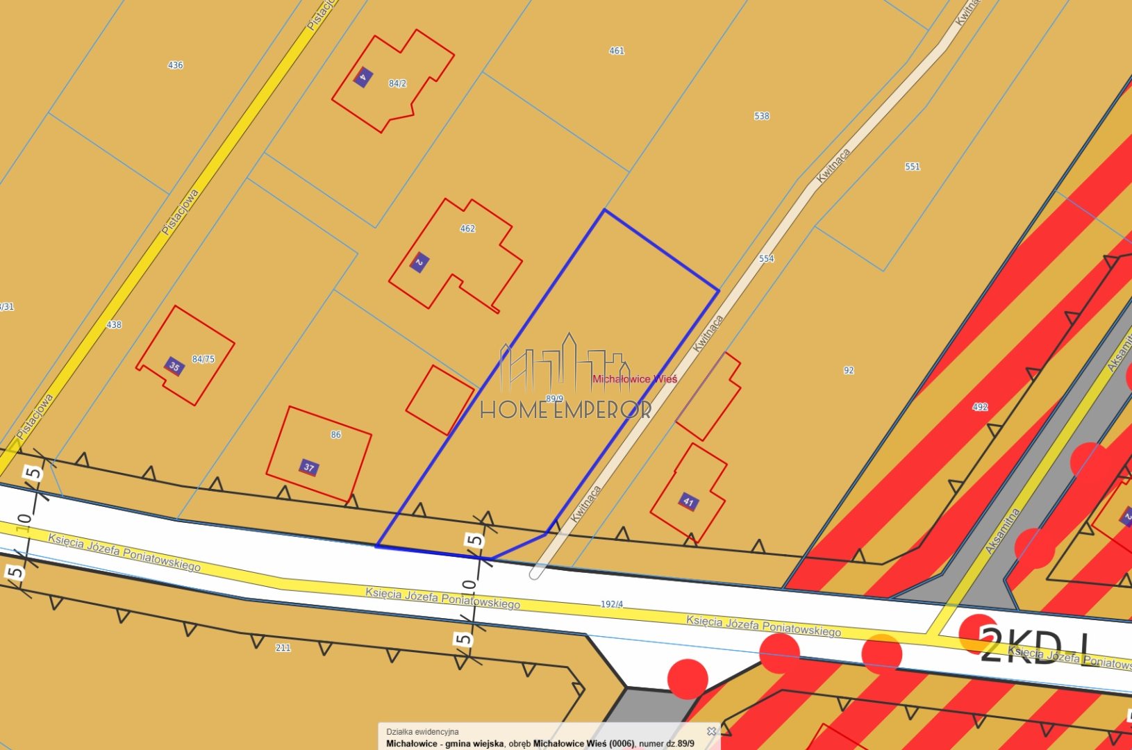 Działka budowlana 1 077 m², Michałowice-Wieś