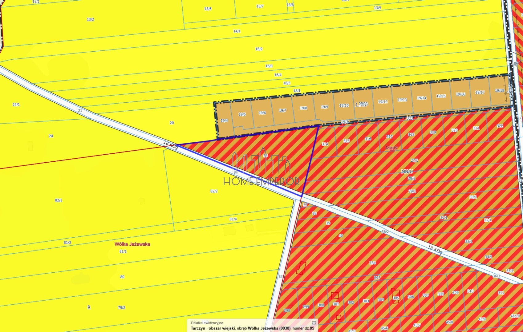 Działka budowlana i inwestycyjna 8 500 m², Wólka Jeżewska