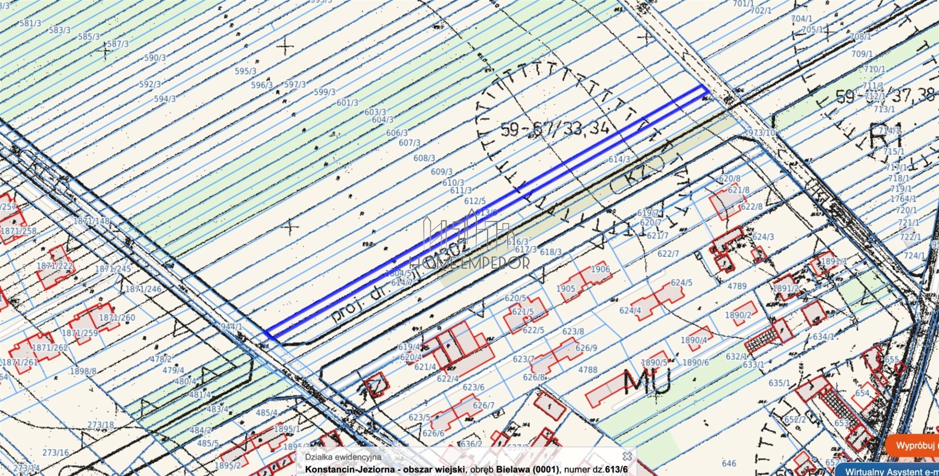 Działka rolna 1 442 m², Bielawa