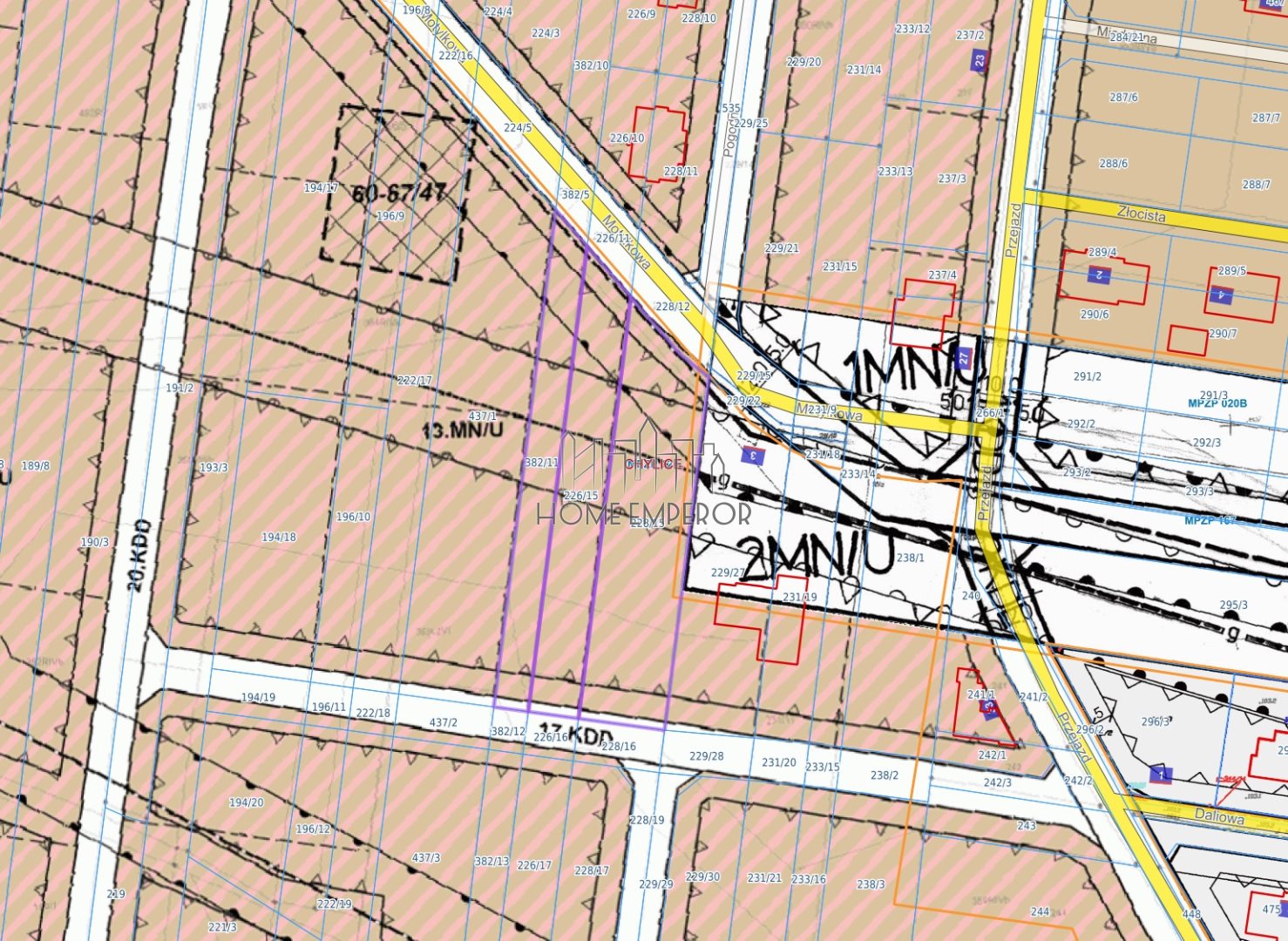 Działka budowlana i inwestycyjna 3 997 m², Chylice