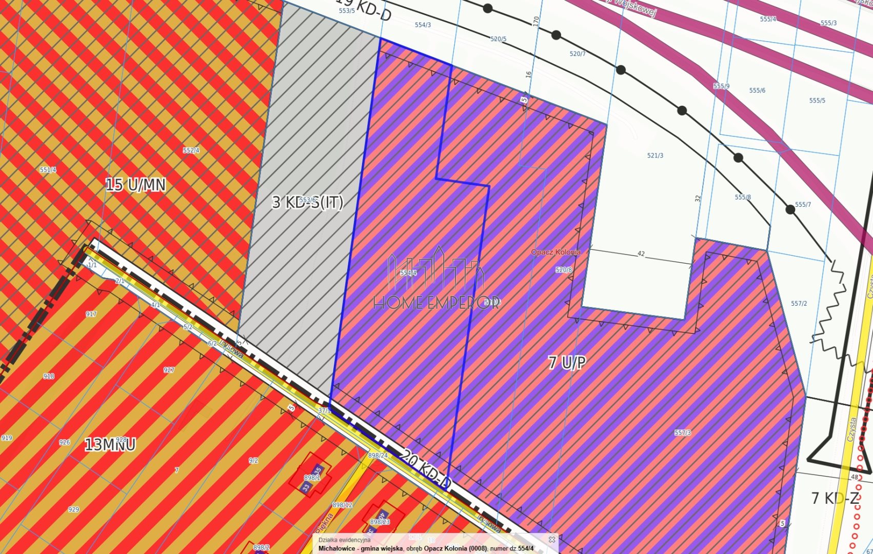 Działka inwestycyjna 7 371 m², Opacz-Kolonia