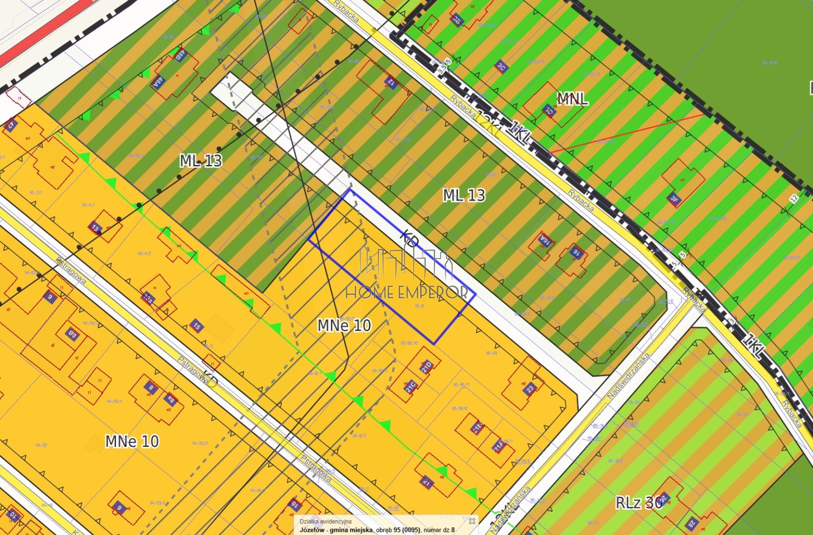Działka budowlana 1 796 m², Józefów