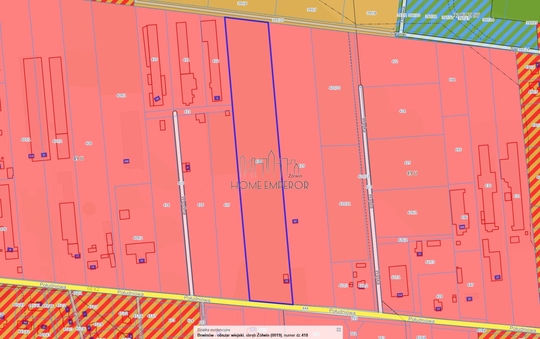 Działka inwestycyjna 2,05 ha, Żółwin