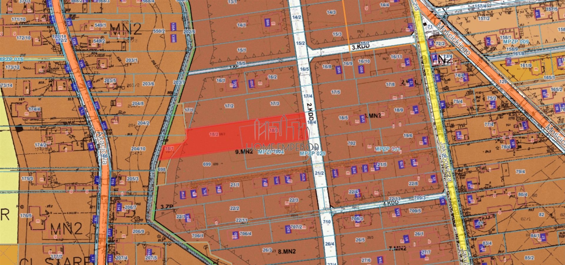 Działka budowlana 3 050 m², Lipków