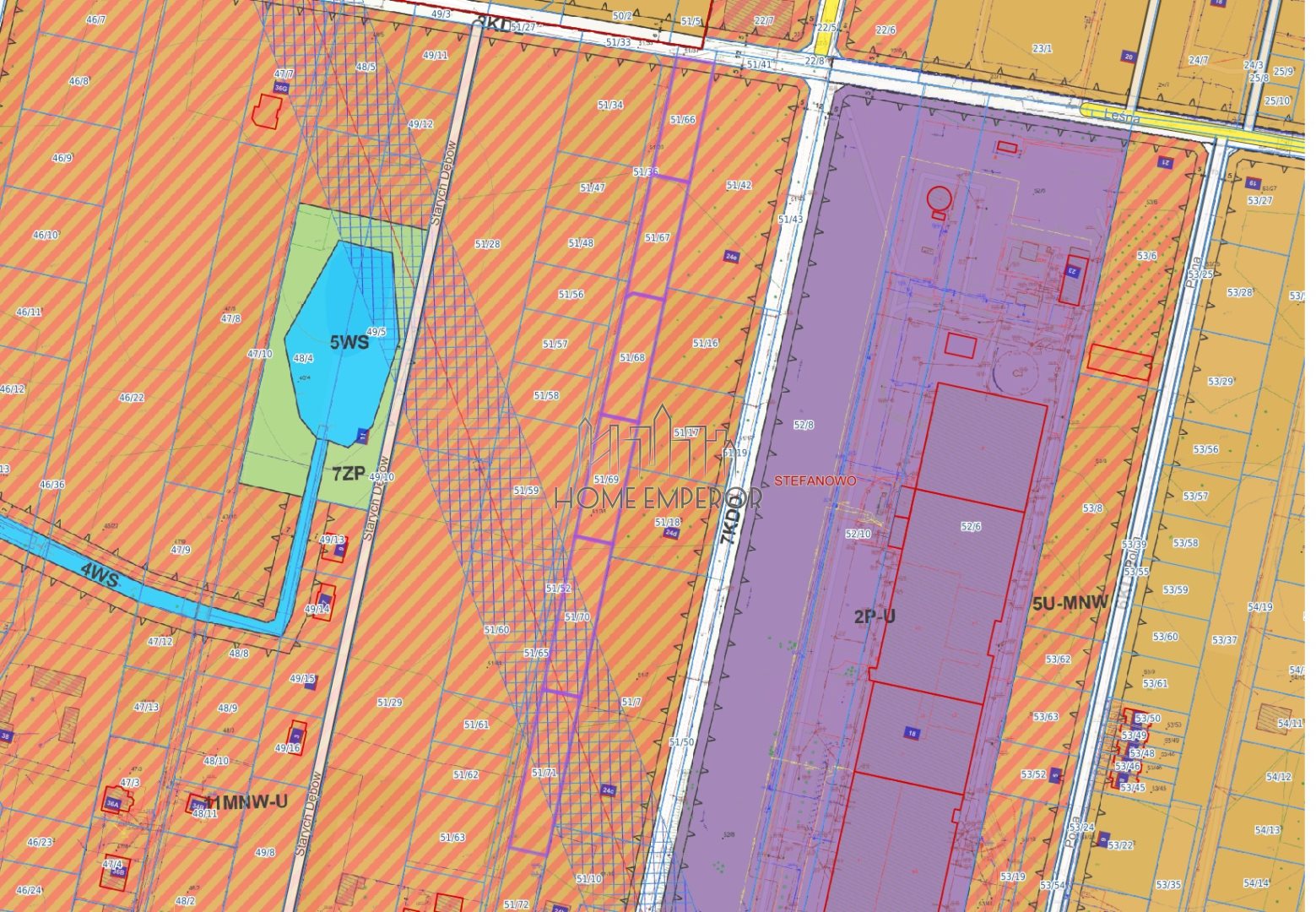 Działka budowlana i inwestycyjna 1 150 m², Stefanowo