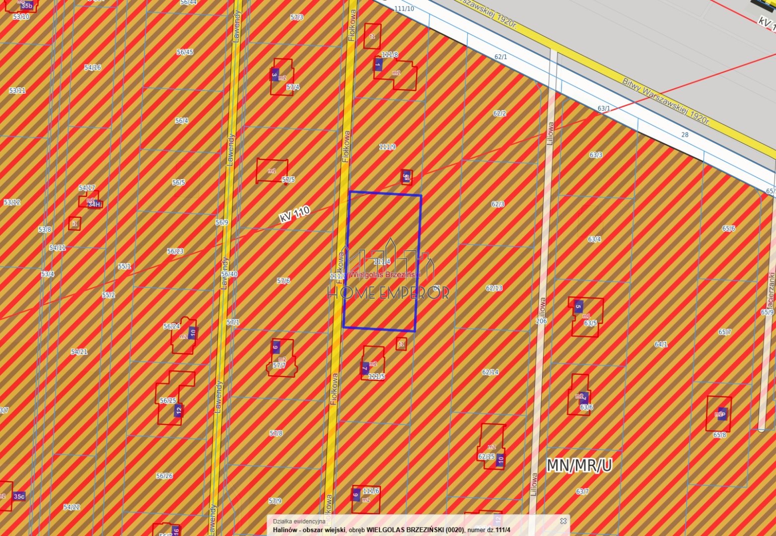 Działka budowlana 1 589 m², Wielgolas Brzeziński