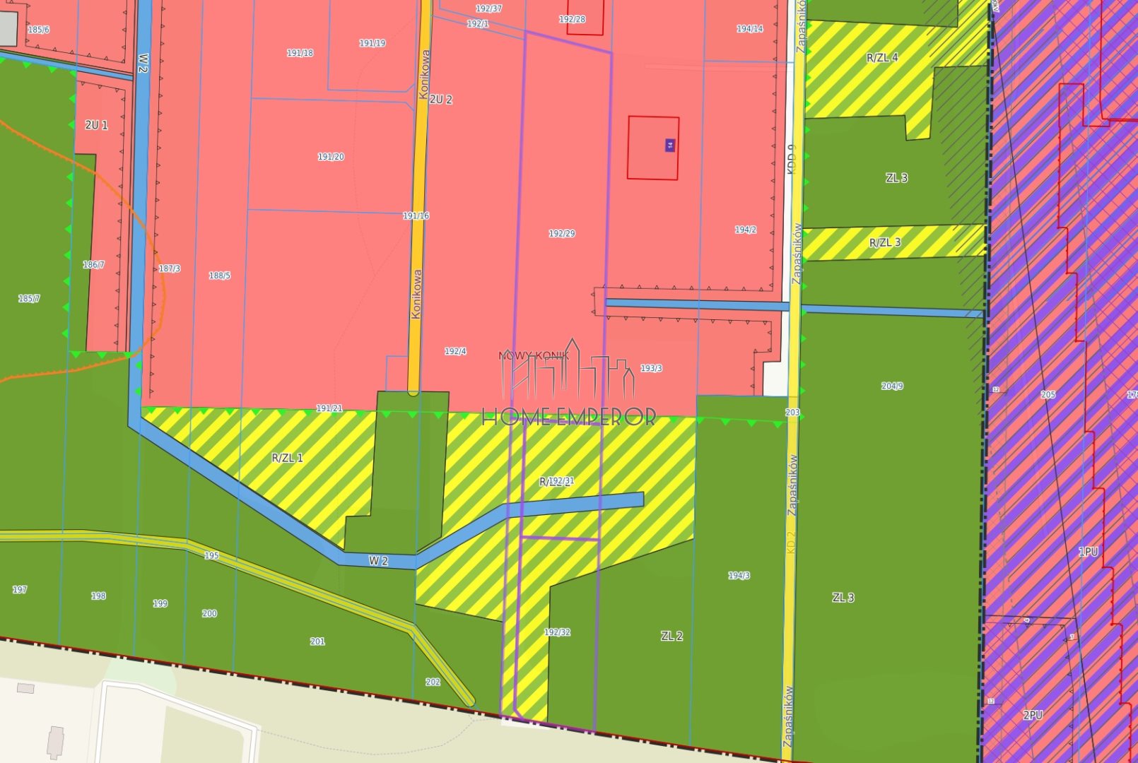 Działka inwestycyjna 2,04 ha, Nowy Konik