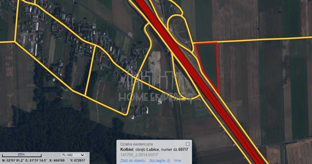 Działka rolna 1,85 ha, Lubice