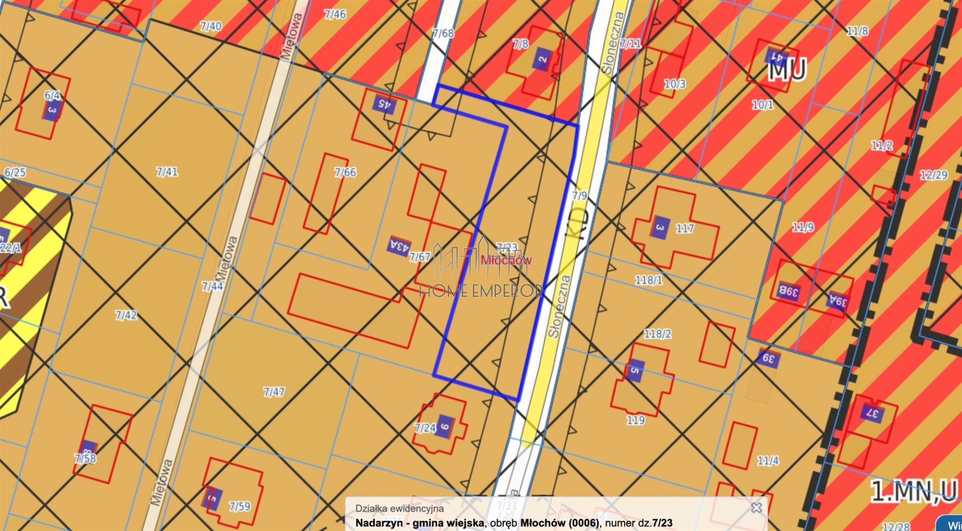 Działka budowlana 1 370 m², Młochów