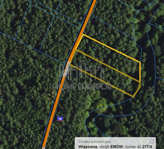 Działka leśna 4 044 m², Emów
