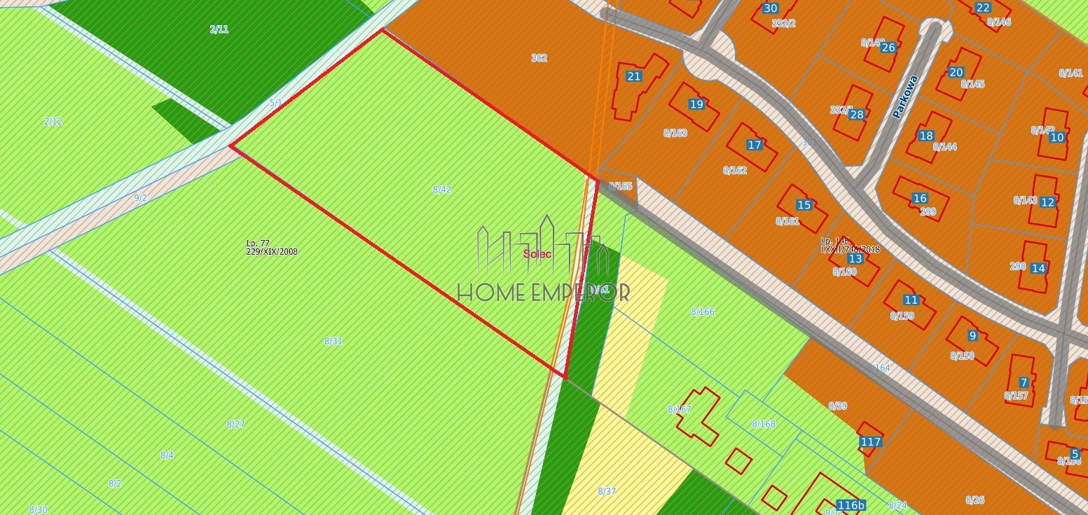 Działka rolna 8 716 m², Solec