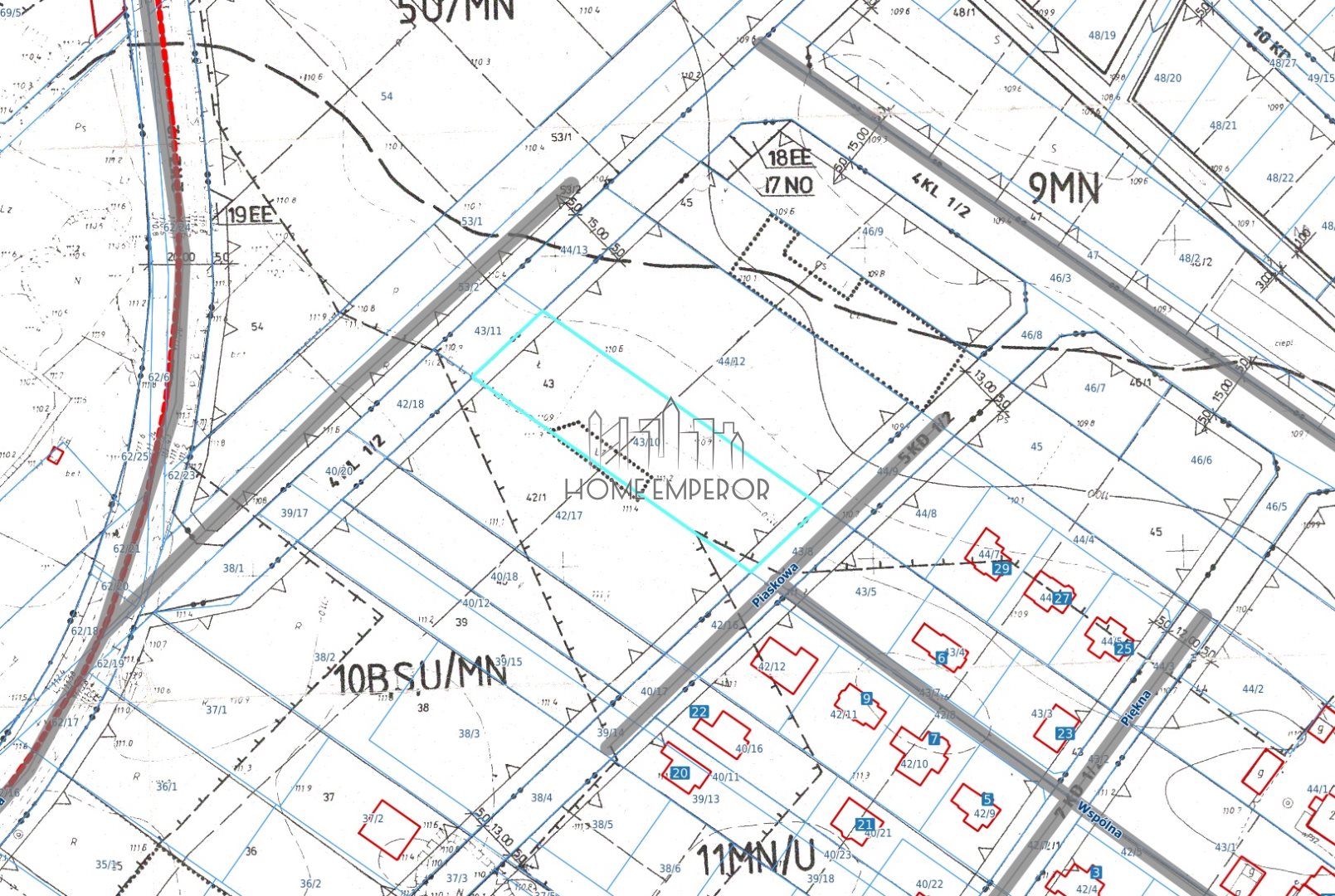 Działka inwestycyjna 3 342 m², Baniocha