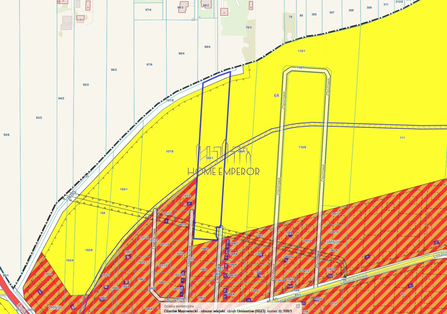 Działka siedliskowa i rolna 8 663 m², Umiastów