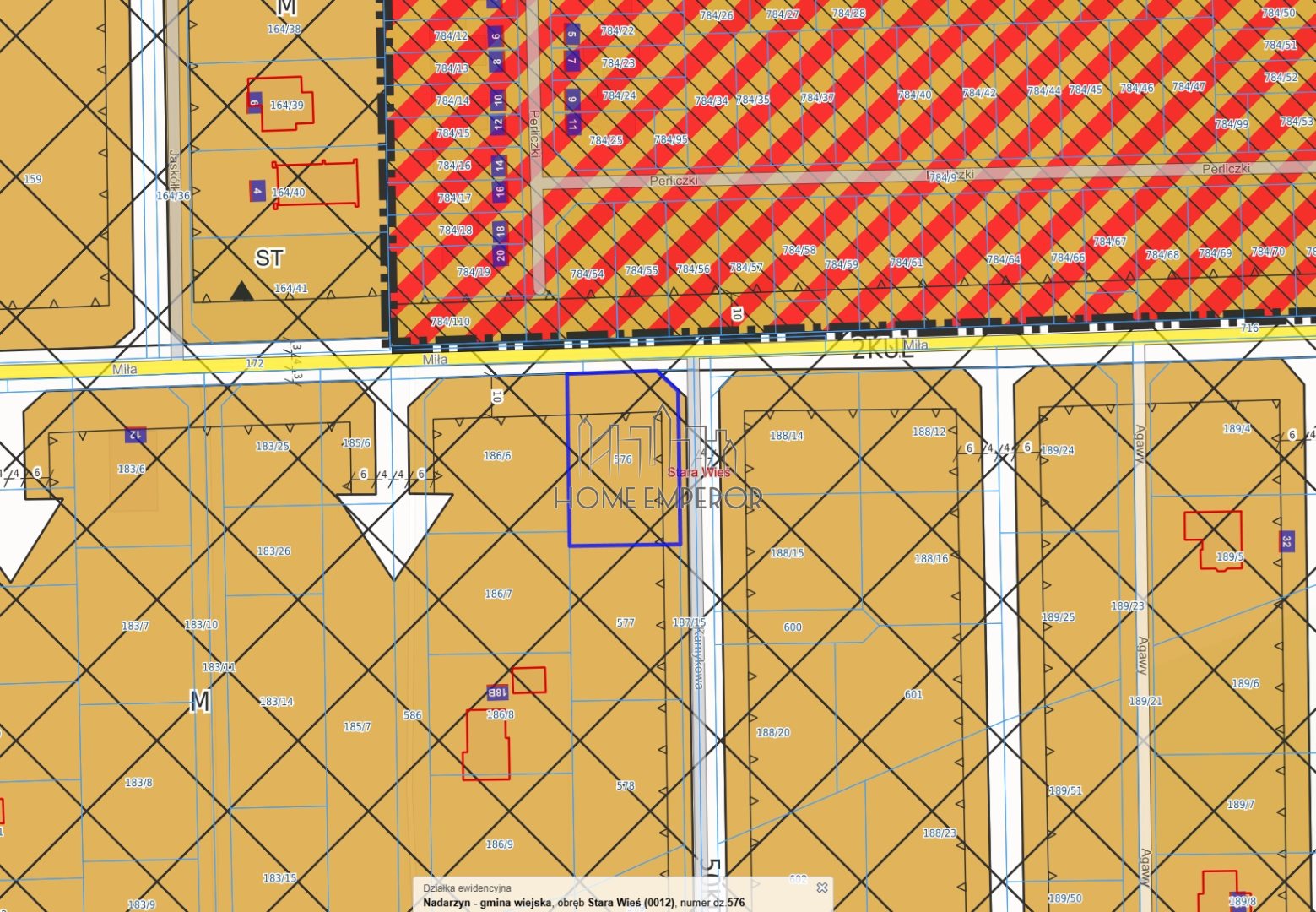 Działka budowlana 1 100 m², Stara Wieś