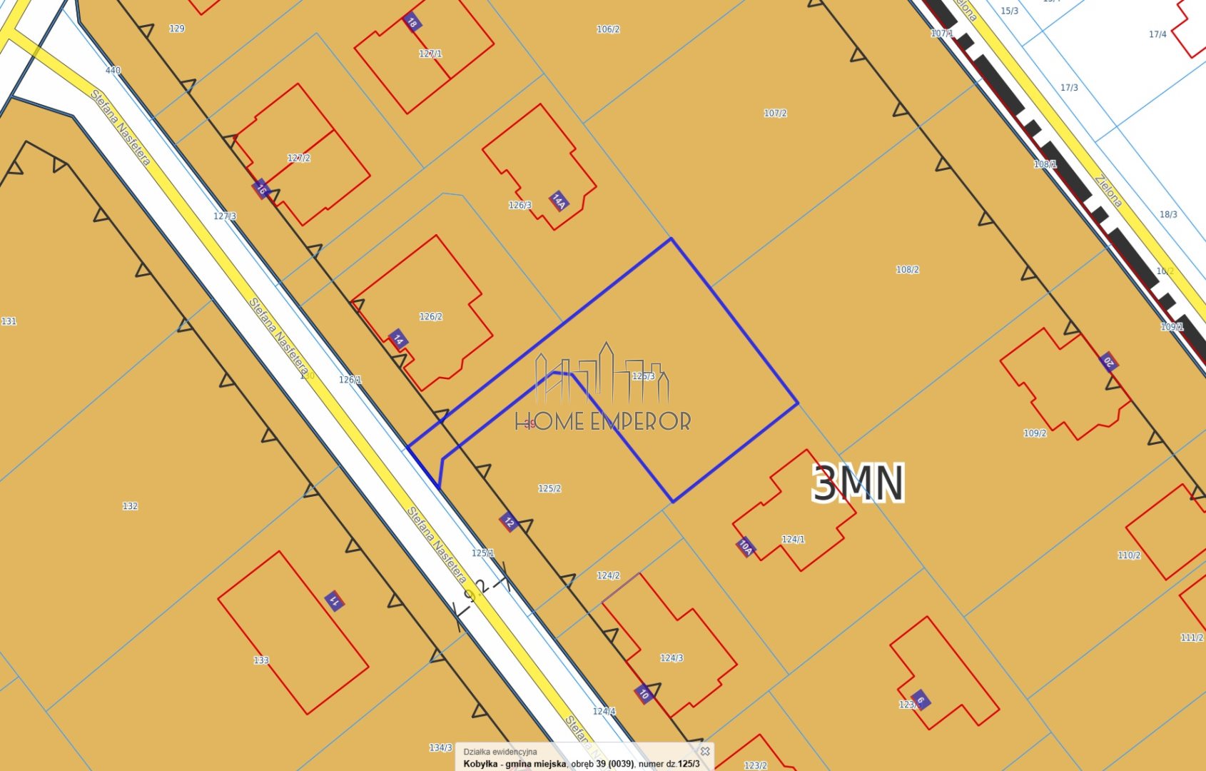 Działka budowlana 817 m², Kobyłka