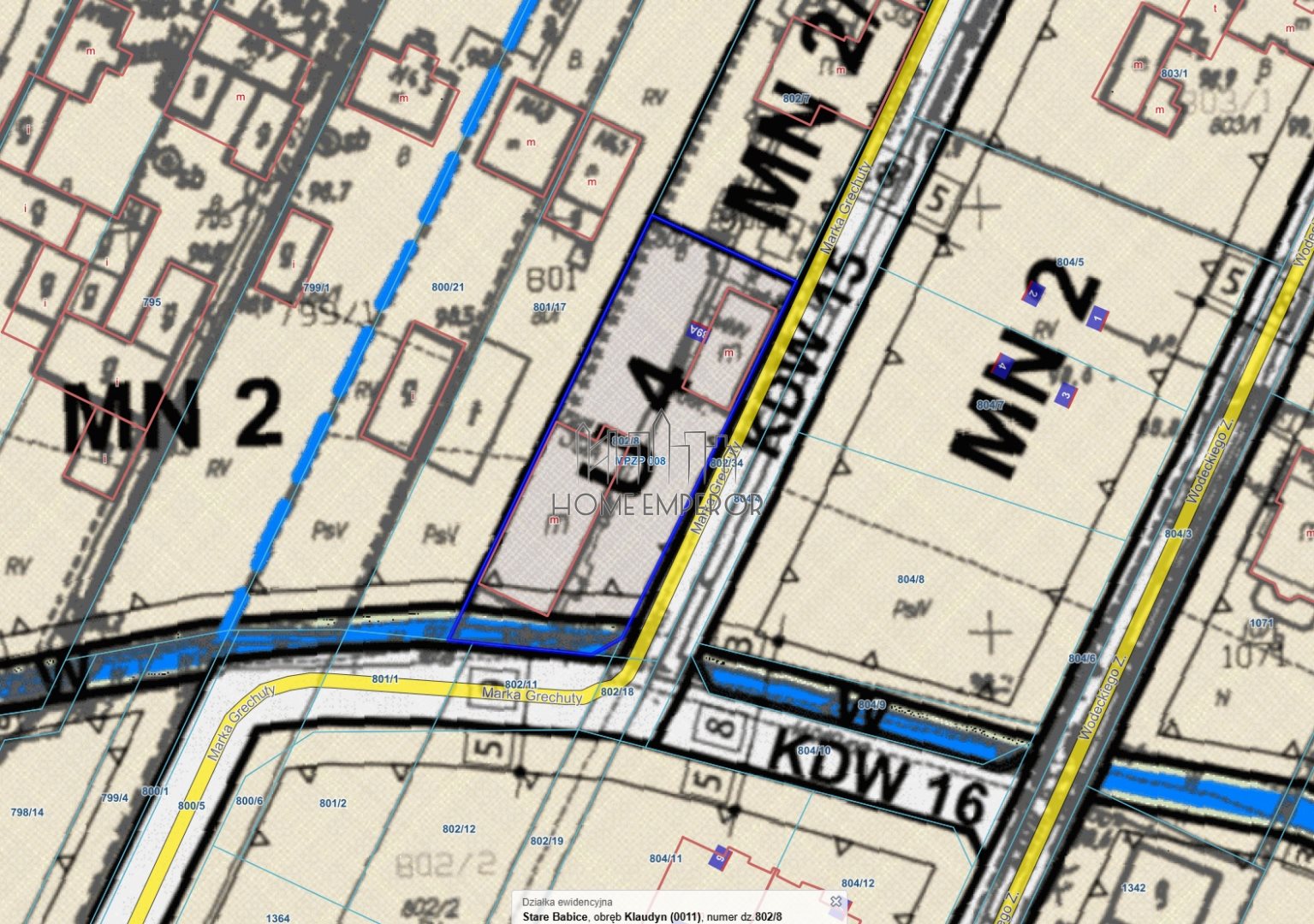 Działka inwestycyjna 958 m², Klaudyn