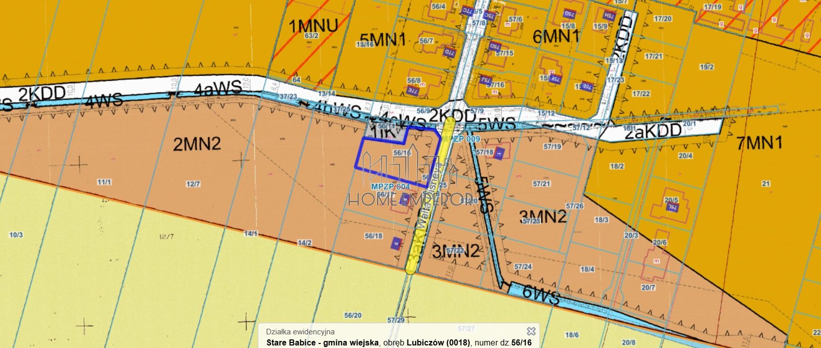 Działka budowlana 1 231 m², Lubiczów