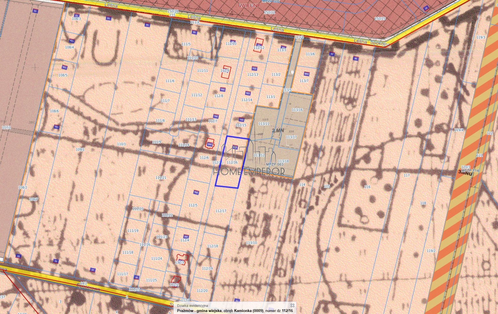 Działka budowlana i inwestycyjna 2 162 m², Kamionka