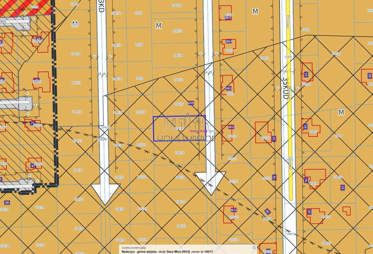 Działka budowlana 1 000 m², Stara Wieś