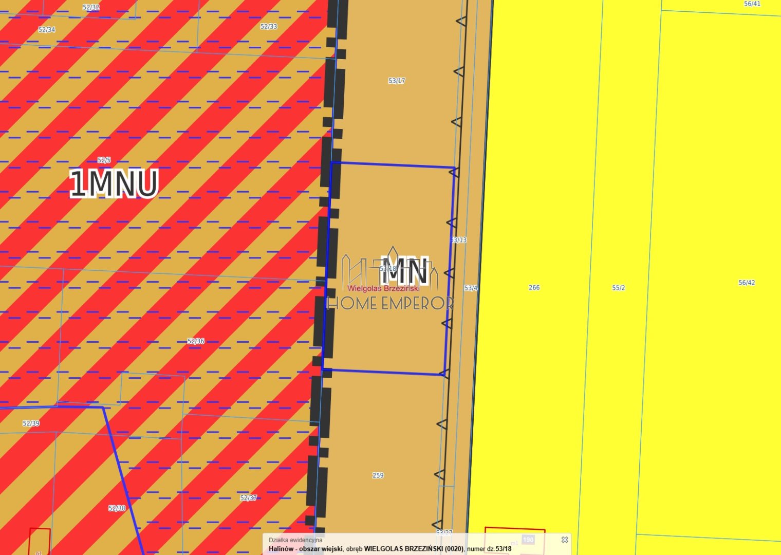 Działka budowlana 1 000 m², Wielgolas Brzeziński