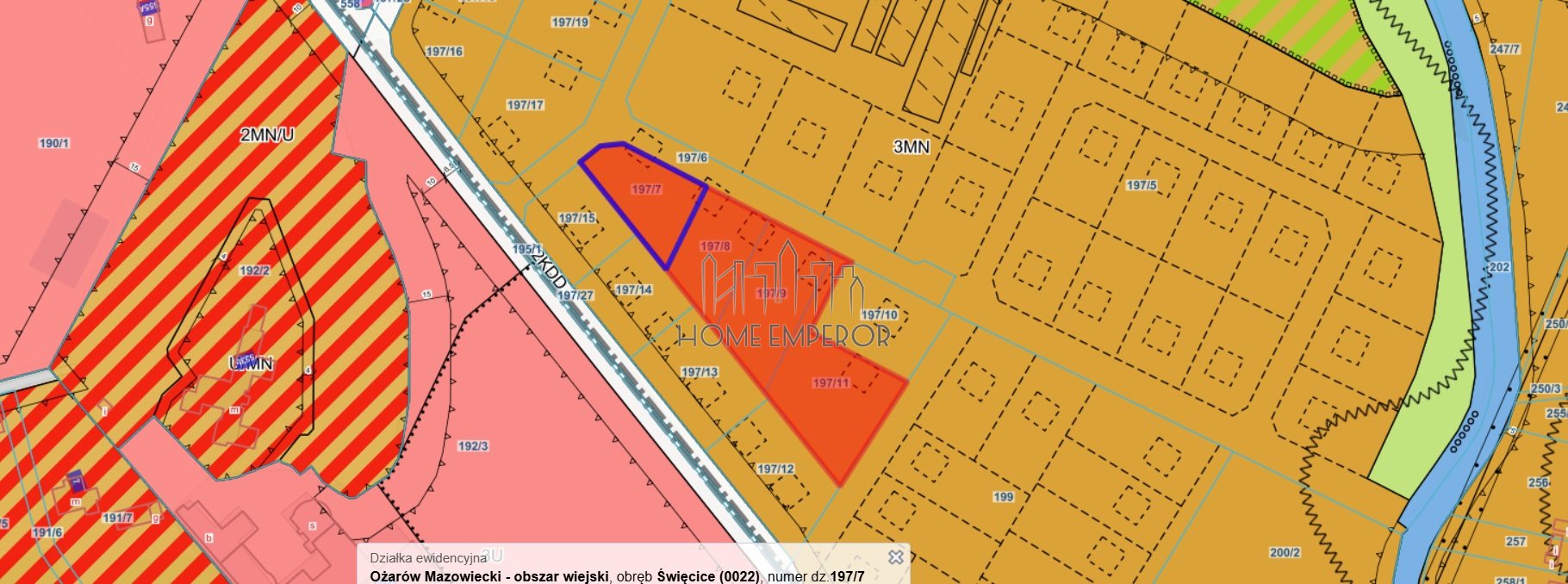 Działka budowlana 1 000 m², Święcice