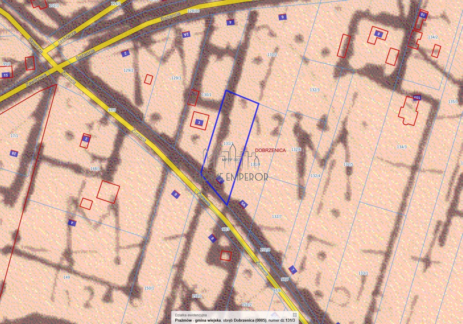 Działka budowlana i inwestycyjna 1 500 m², Dobrzenica