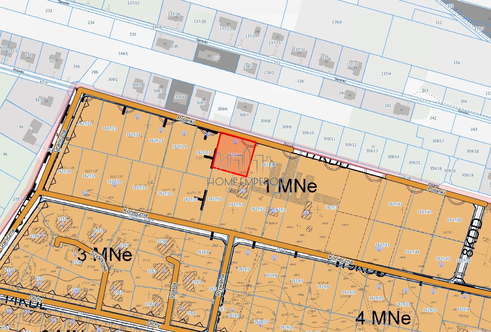Działka budowlana 1 800 m², Magdalenka