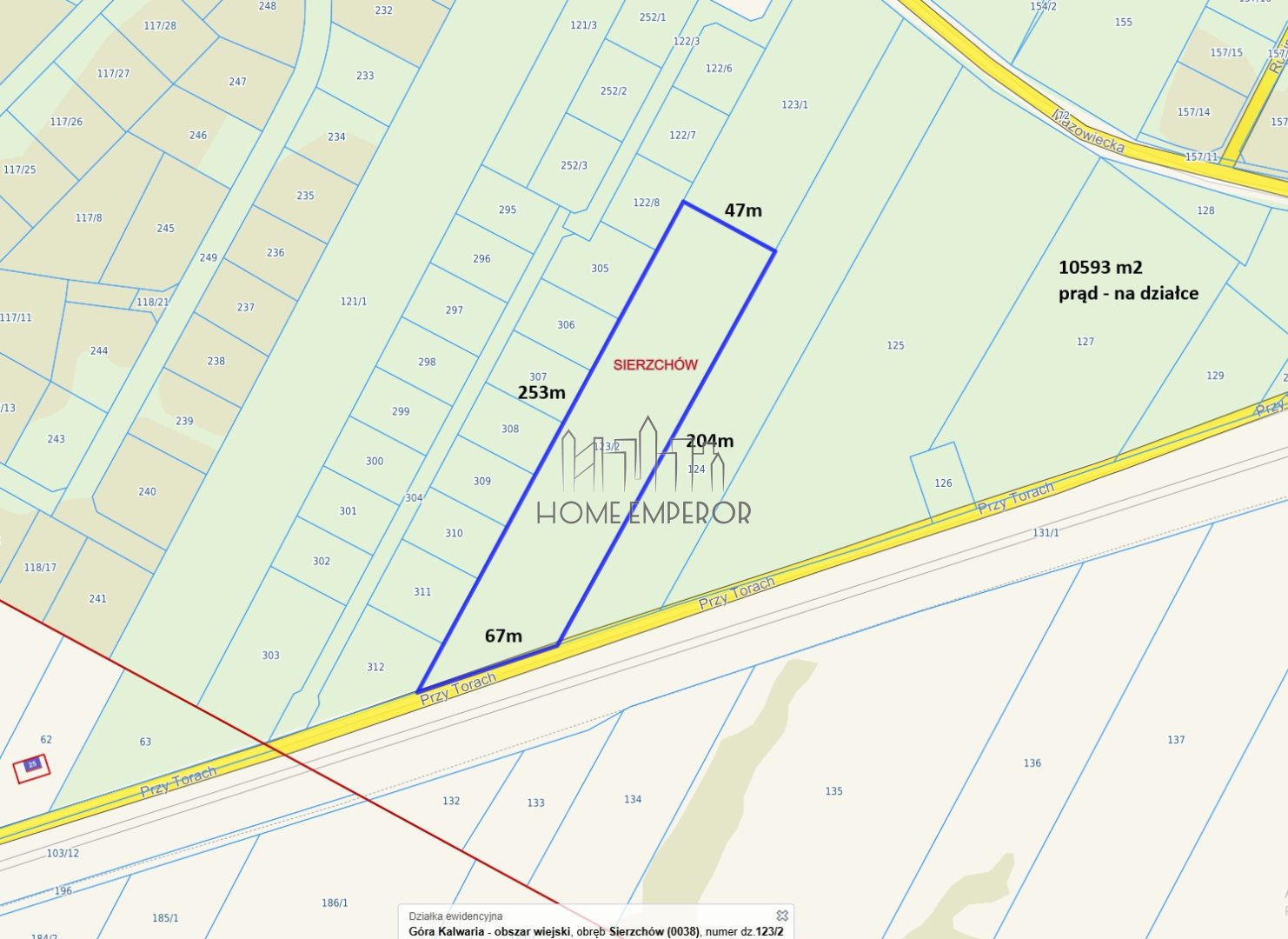 Działka budowlana 1,06 ha, Sierzchów