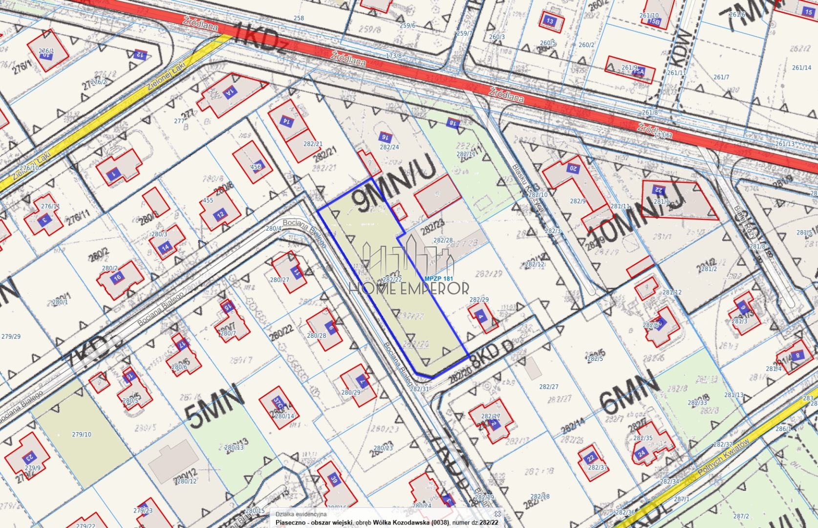 Działka budowlana i inwestycyjna 2 000 m², Wólka Kozodawska