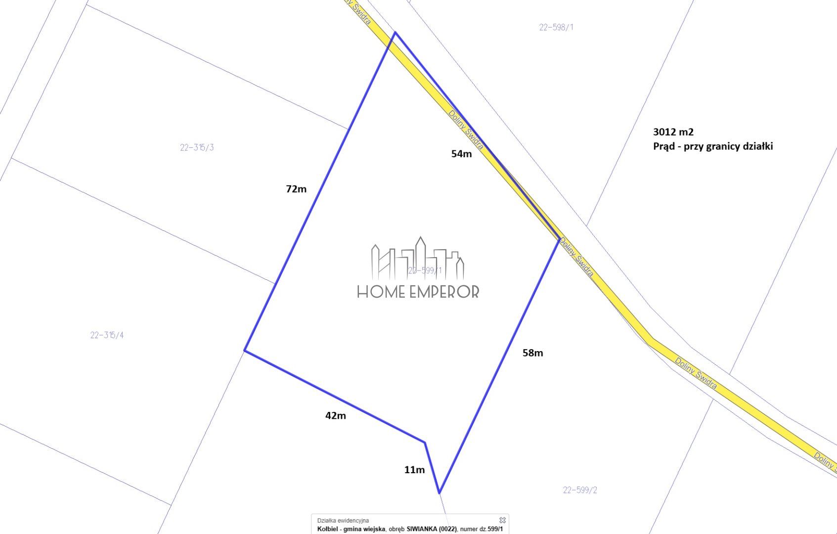 Działka budowlana 3 012 m², Siwianka
