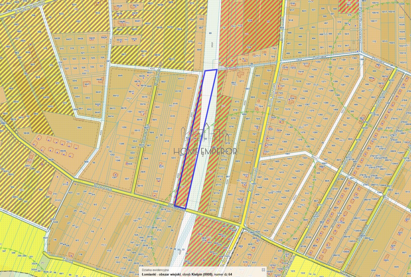 Działka inwestycyjna 1,61 ha, Kępa Kiełpińska