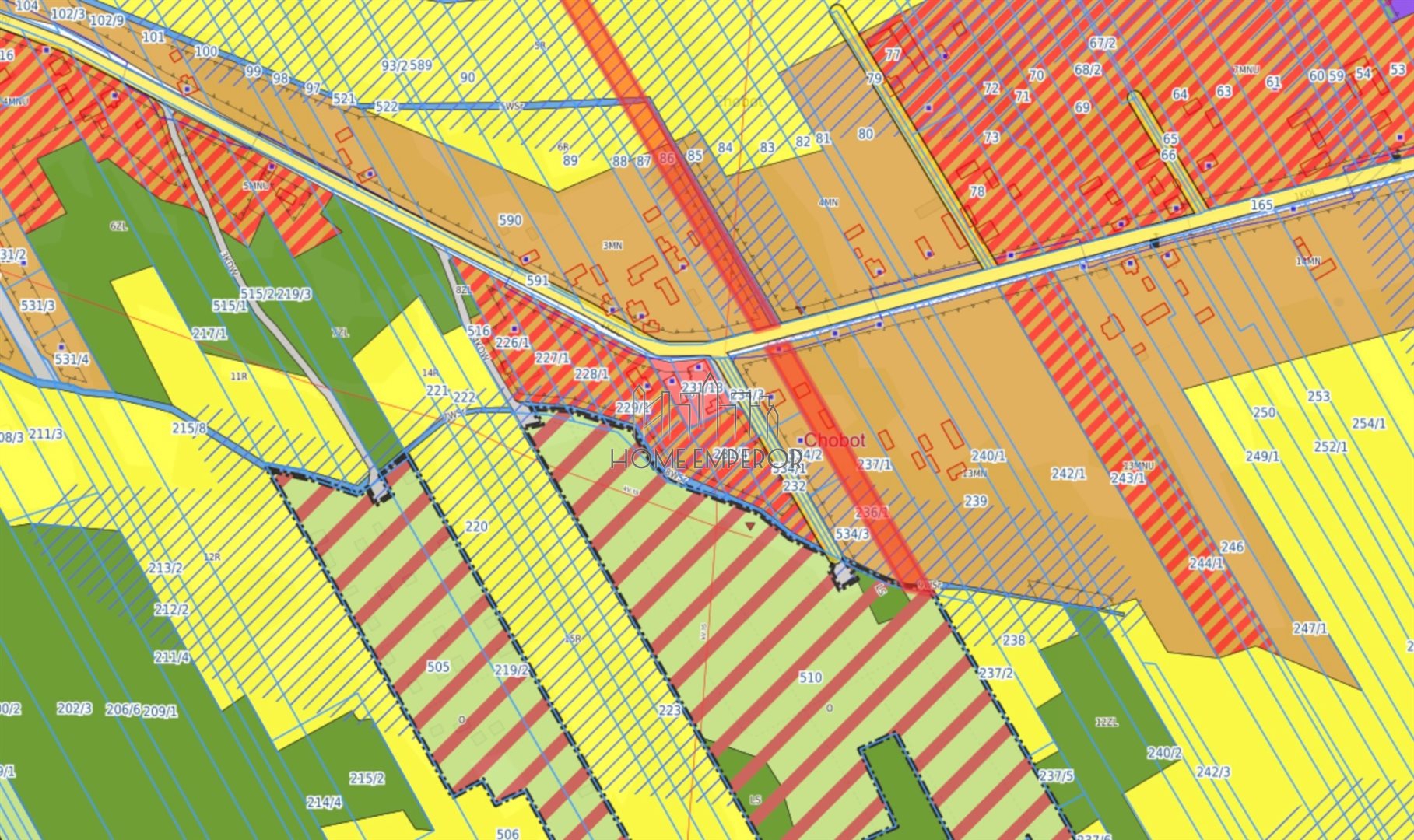 Działka budowlana 1,12 ha, Chobot