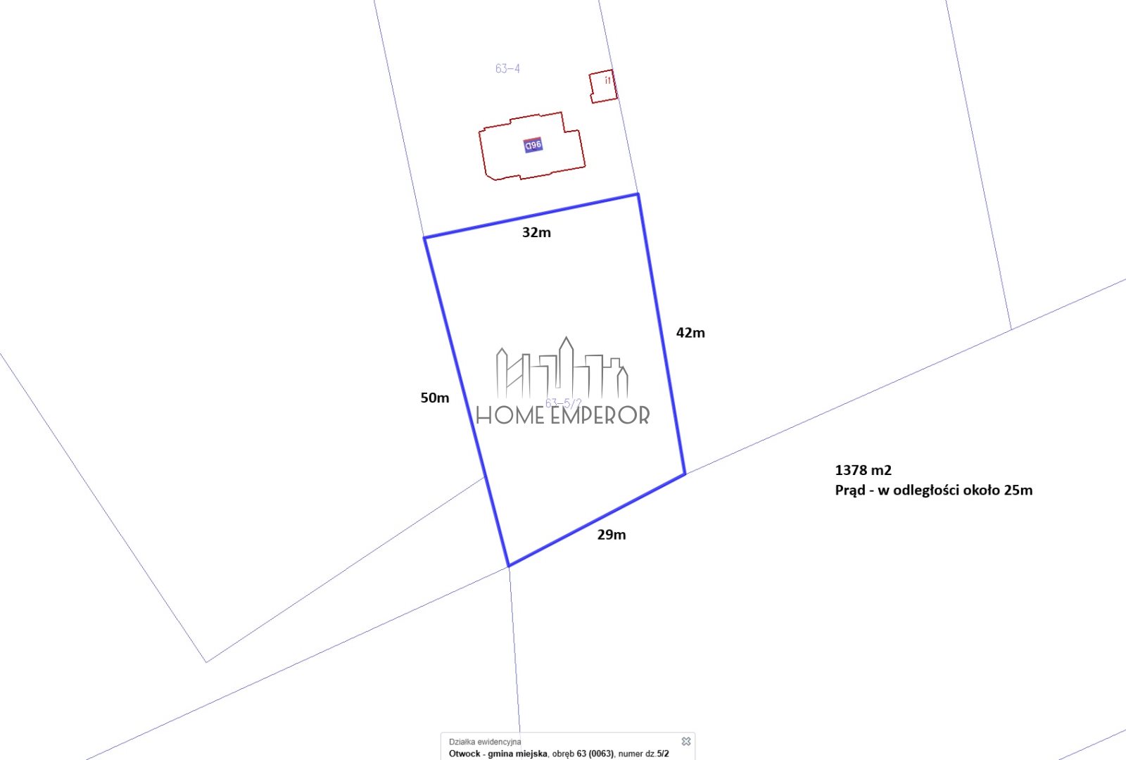 Działka leśna 1 378 m², Otwock