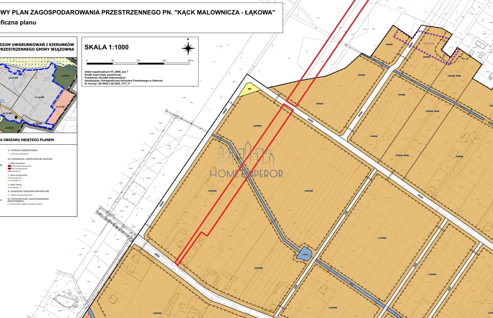 Działka budowlana 1,52 ha, Kąck