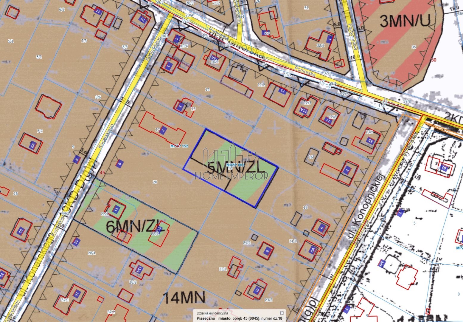 Działka budowlana 1 734 m², Piaseczno, Zalesie Dolne