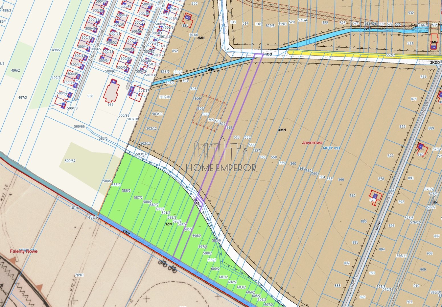 Działka budowlana 3 278 m², Jaworowa