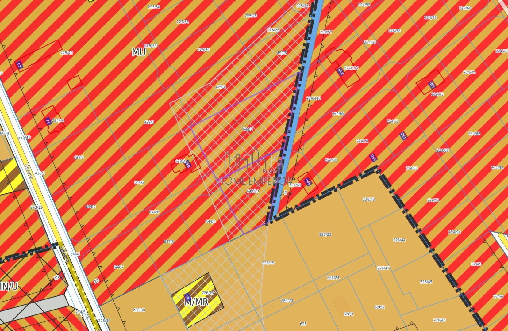Działka budowlana i inwestycyjna 3 991 m², Rusiec