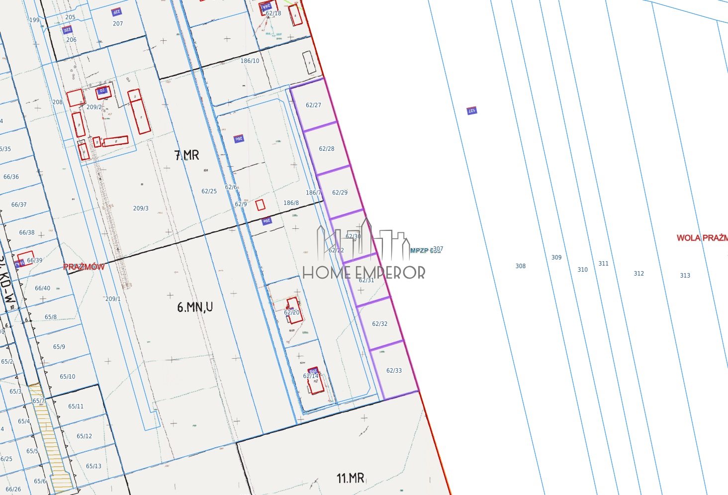 Działka budowlana 1 000 m², Prażmów