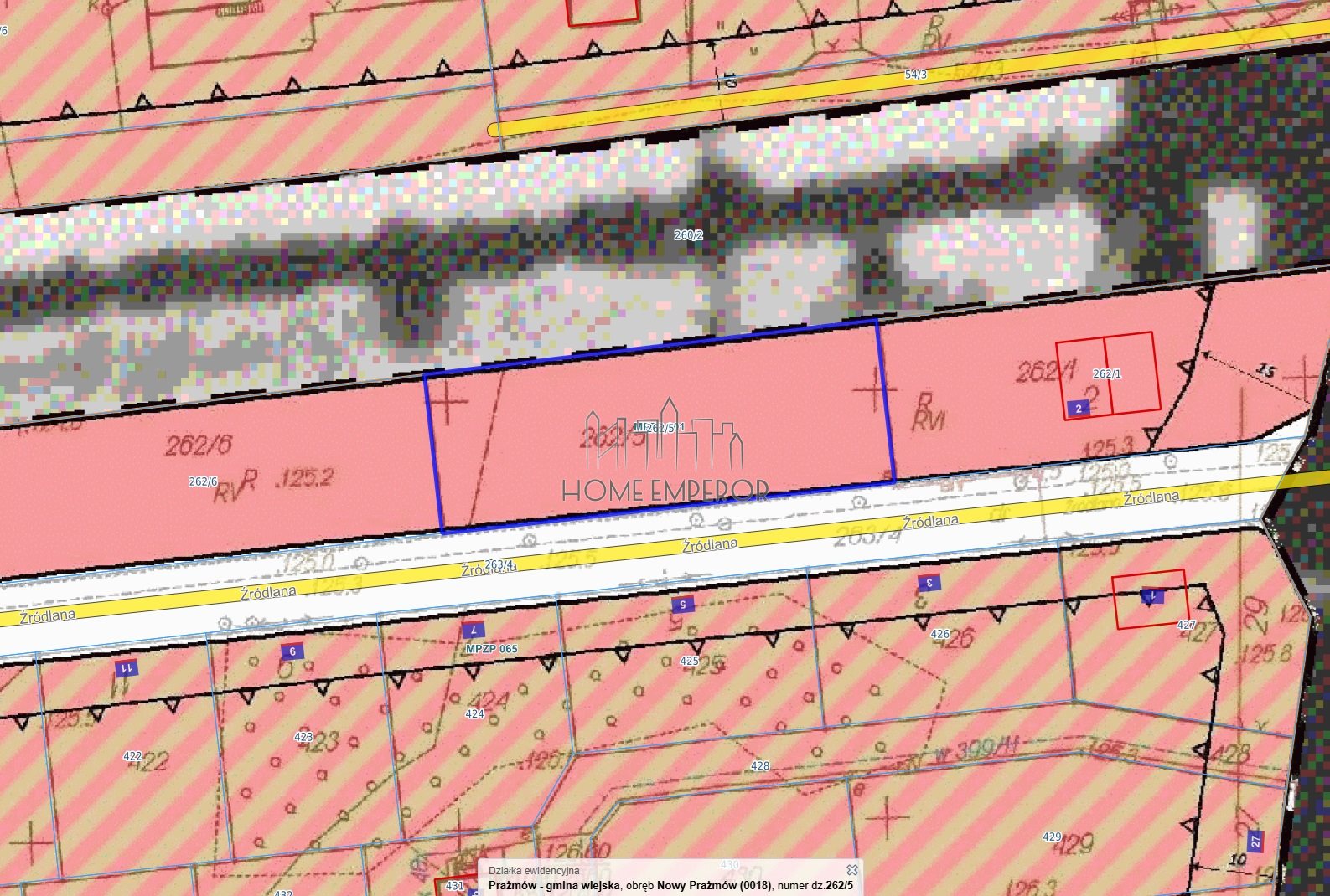 Działka inwestycyjna 1 000 m², Nowy Prażmów