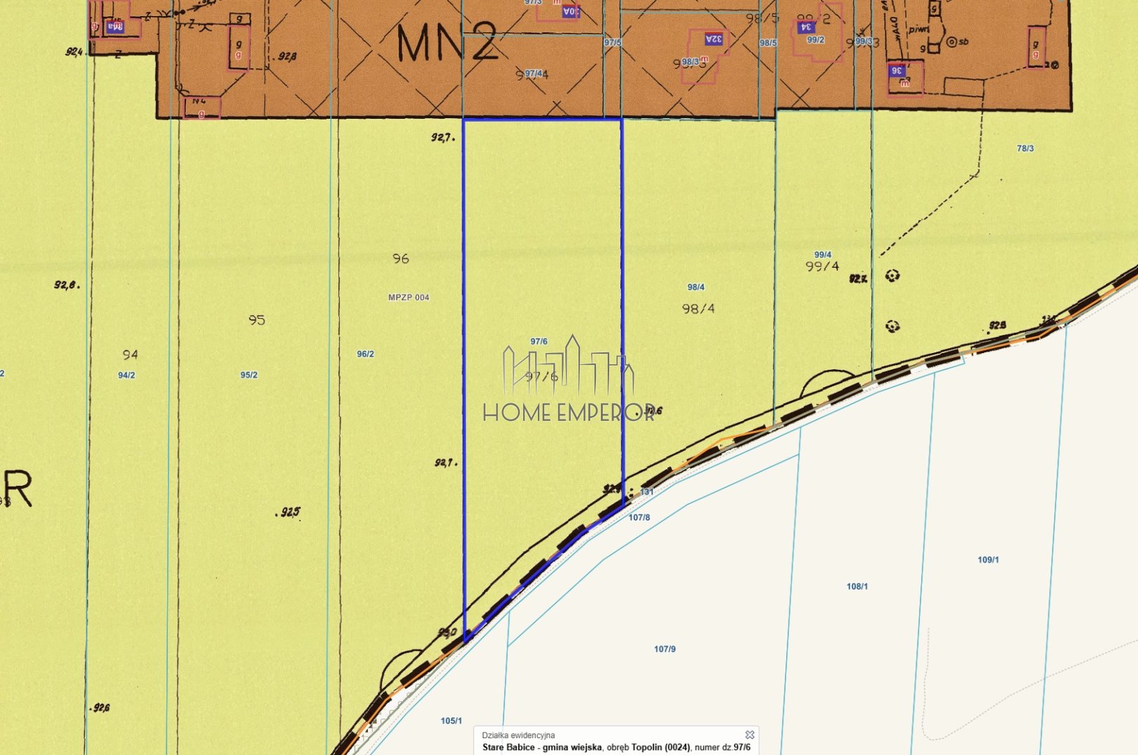 Działka rolna 6 042 m², Topolin