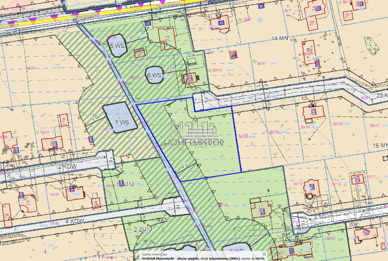Działka rekreacyjna i inwestycyjna 4 146 m², Adamowizna