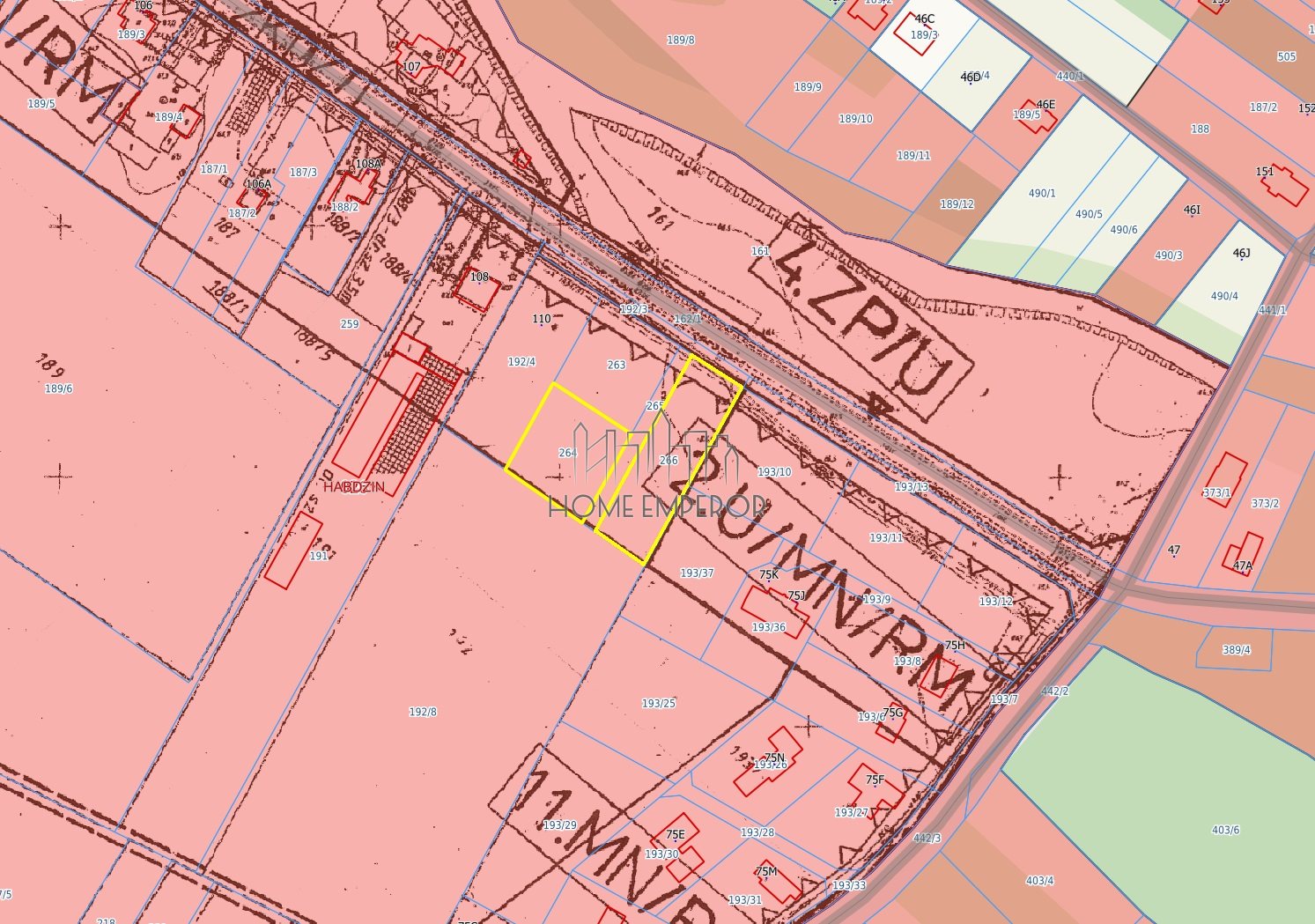Działka budowlana i inwestycyjna 1 500 m², Habdzin