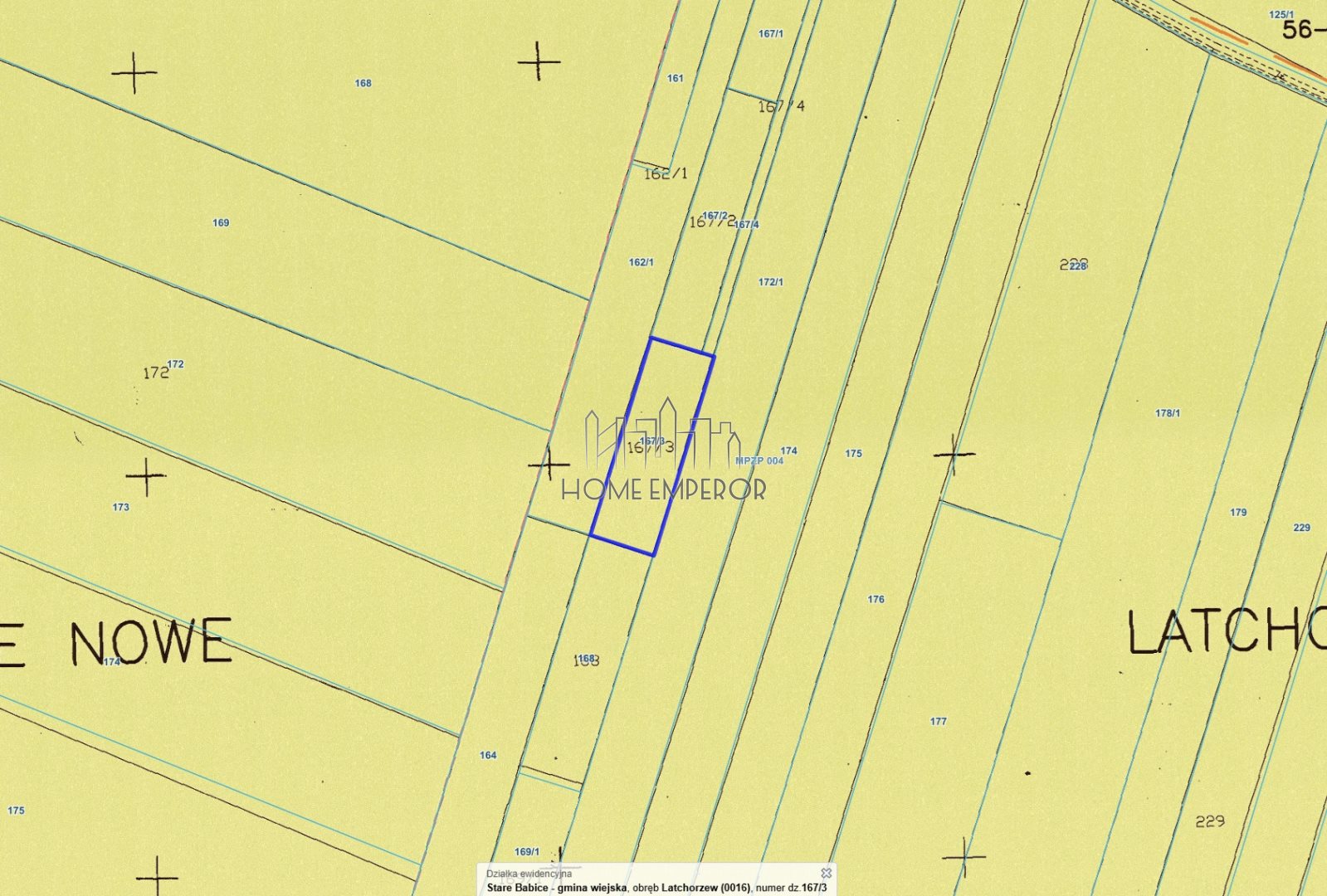 Działka rolna 849 m², Latchorzew