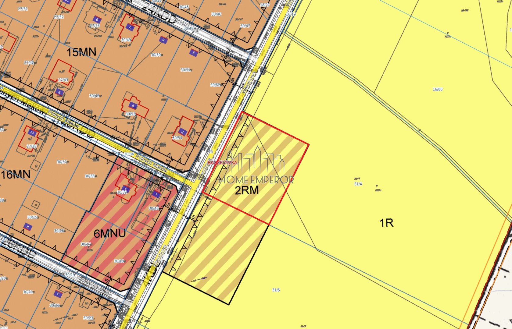 Działka budowlana i siedliskowa 3 000 m², Baszkówka