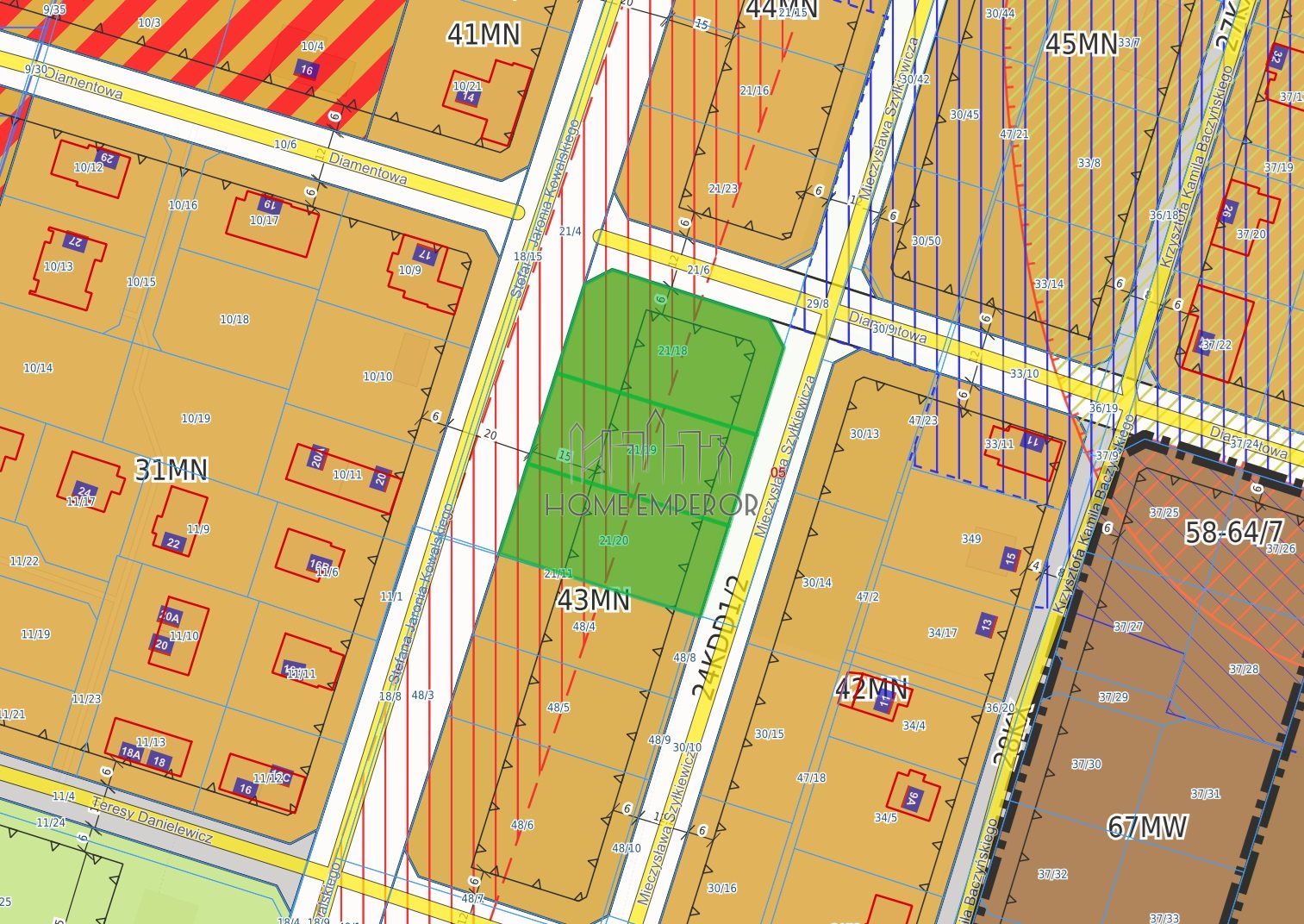 Działka budowlana 1 030 m², Pruszków