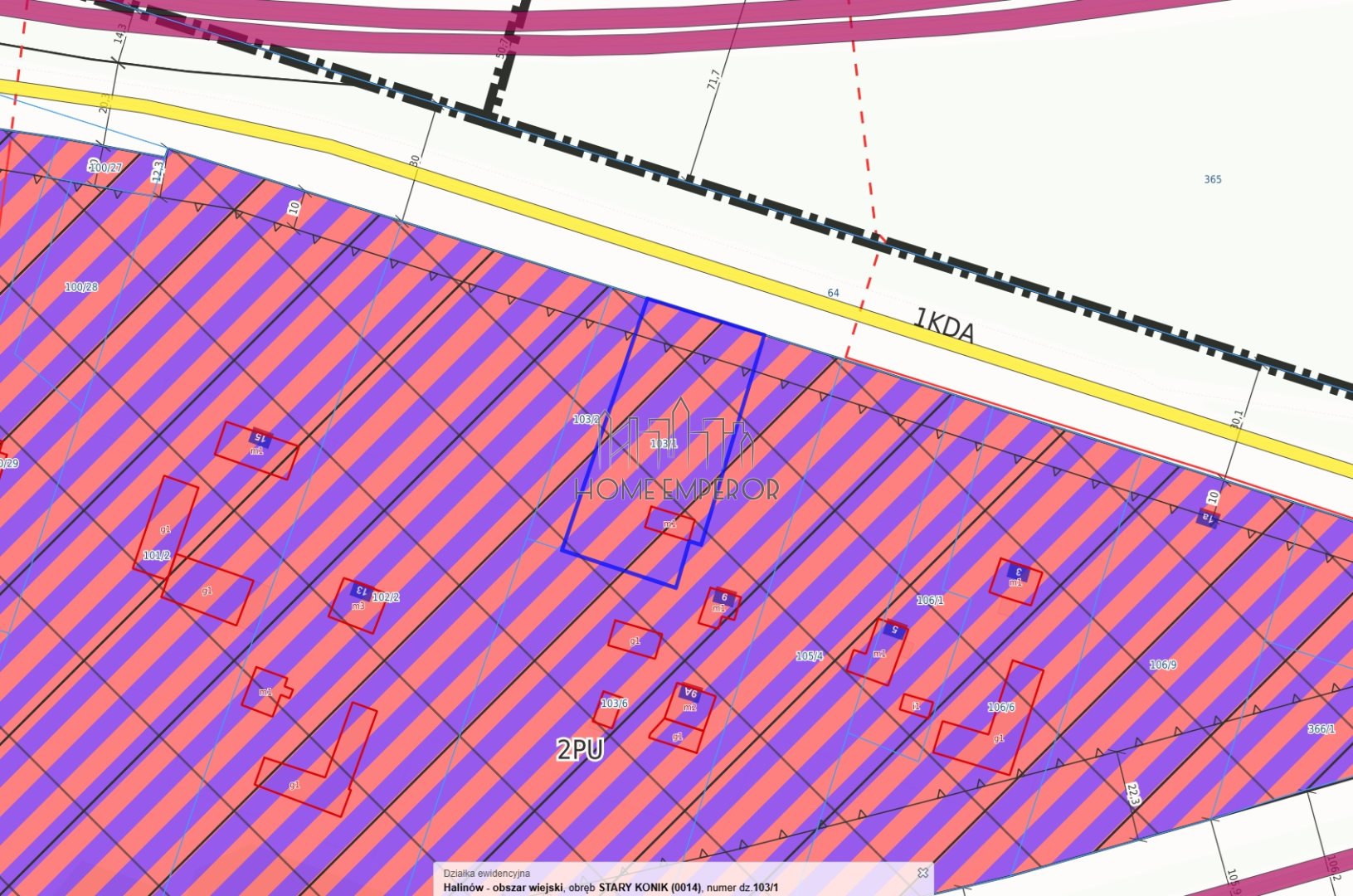 Działka inwestycyjna 2 000 m², Stary Konik
