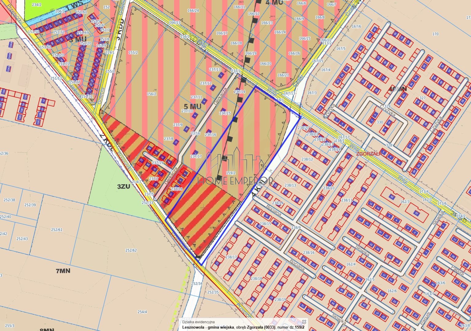 Działka budowlana i inwestycyjna 1,62 ha, Zgorzała